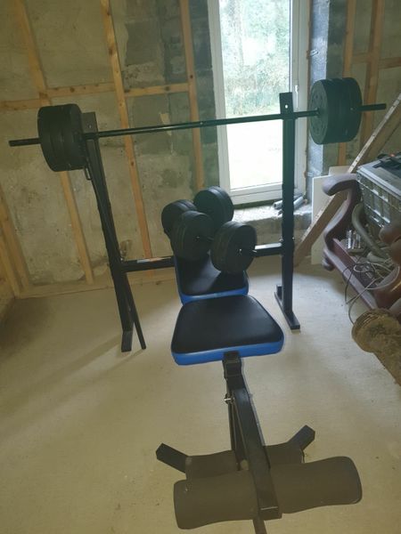 Pro Fitness Folding Workout Bench with 50kg Weight for sale in Co