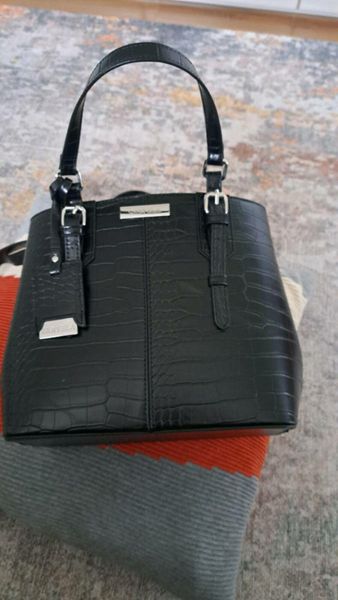 KURT GEIGER CARVELA BLACK FAUX CROC TOTE for sale in Co