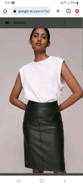 Kel leather hotsell pencil skirt whistles