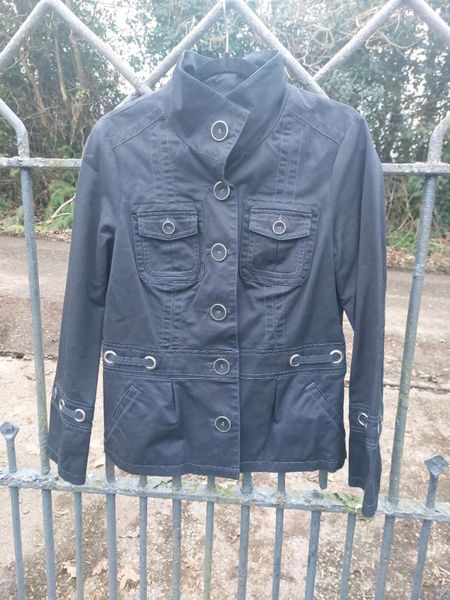 Principles navy hot sale leather jacket