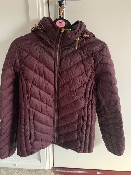 Michael kors coat outlet burgundy