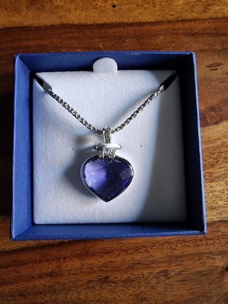 Swarovski oceanic store purple heart necklace