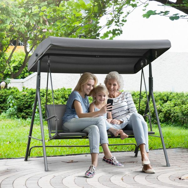 Metal garden 2025 swing chair
