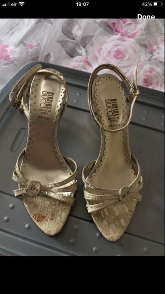 Ladies gold sandals size 5 10 for sale in Co. Dublin for 10 on