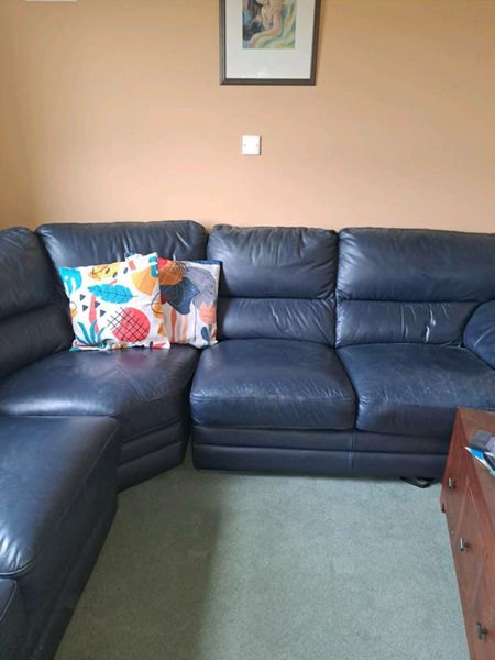 White leather deals corner sofa sale