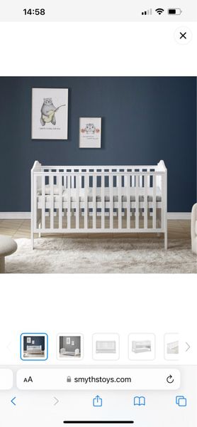 Nested sorrento cheap cot bed white