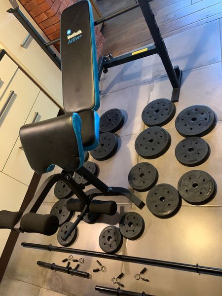 Bench barbell dumbbells and weight for sale in Co. Cork for 220 on