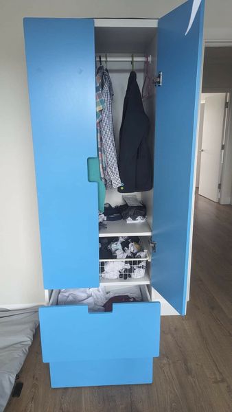 Ikea stuva on sale wardrobe blue