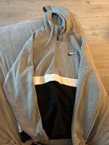 mens nike taped hoodie