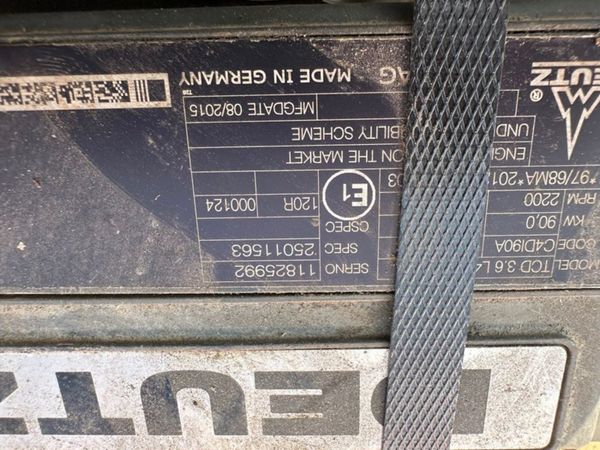 Deutz 3.6L4 engine . PARTS / SPARES only 314187337