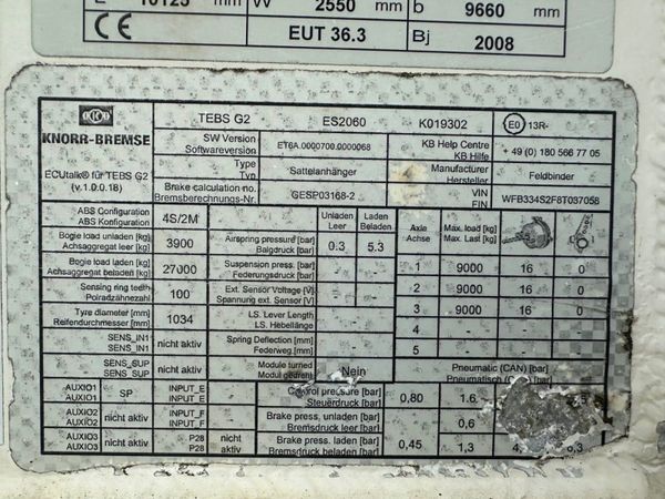 BLOWER CEMENT POWDER TANKER....FELDBINDER 315730445