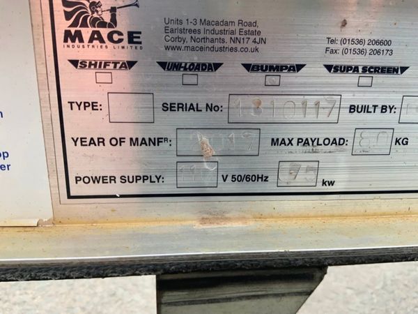 2017 SHIFTA 'BUMPA' MATERIAL HOIST......1035 316809372