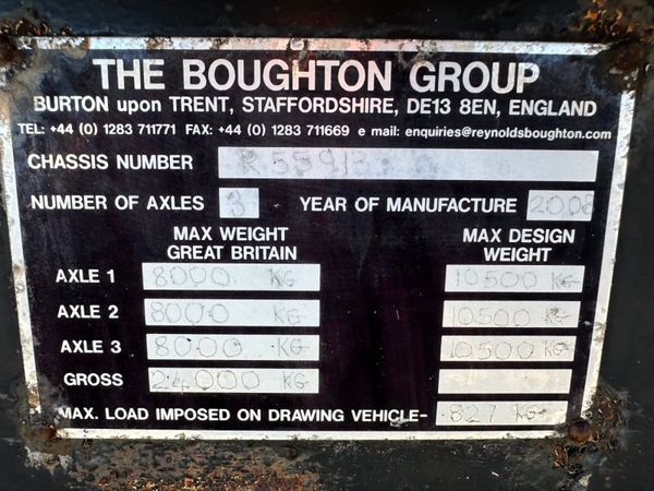 BOUGHTON TRI AXLE HOOK DRAG TRAILER...1816 318342366