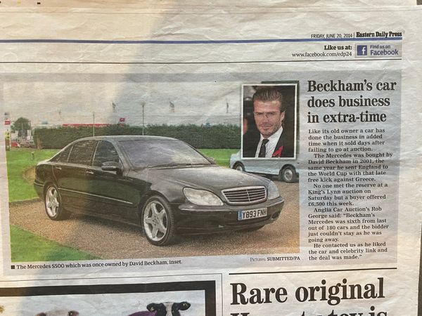 DAVID AND VICTORIA BECKHAM 2001 MERCEDES S500 LWB 310982805