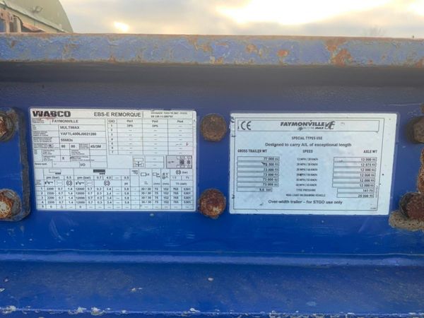 Trailer Trailer Faymonville 4 Axle Extending Low 329905675
