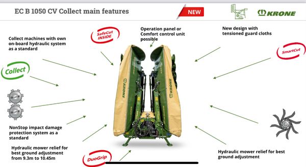 New Model Krone B1050 BSS Grouper mowers 334073657