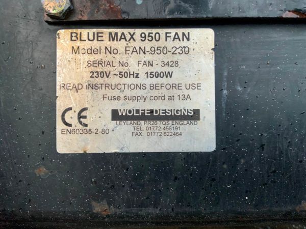36" PORTABLE EXTRACTION FAN....240v.......38v. 337630696