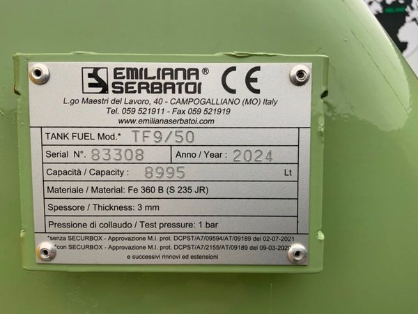 9000lt FUEL DELIVERY / STORAGE  BOWSER....471T 330899147