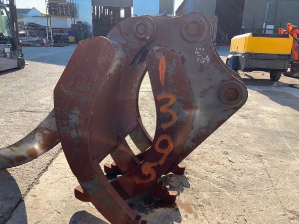FIVE TYNE MANUAL GRAPPLE.......80mm PINS....1395. 347360162