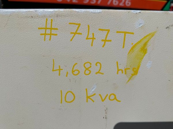 2018 MHM ... 10 KVA GENERATOR .....747T.. 348851319