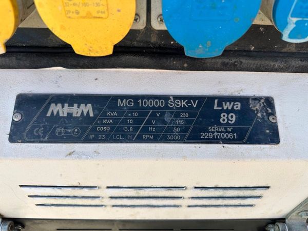 2018 MHM ... 10 KVA GENERATOR .....747T.. 348851323