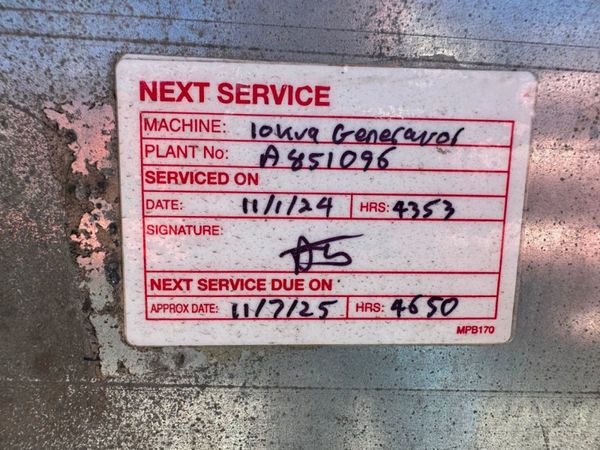 2018 MHM ... 10 KVA GENERATOR .....747T.. 348851332
