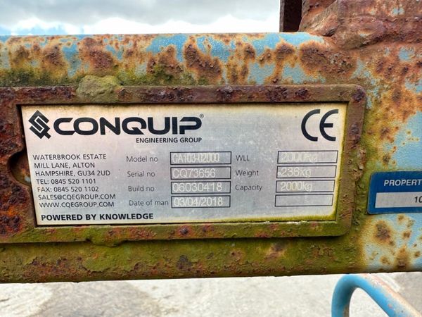 2018 CONQUIP PALLET CRANE FORKS.....725J 340850639