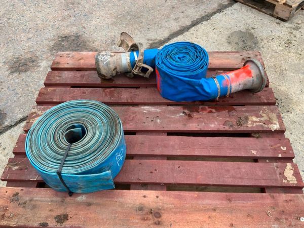 6" LAYFLAT TRANSFER HOSE.......BAUER ENDS. 341518427