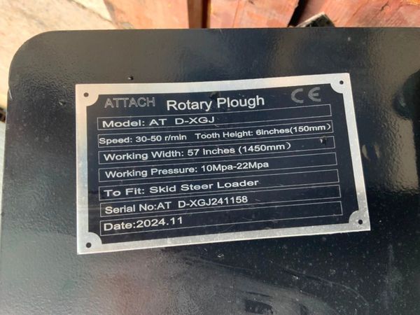 UNUSED SKID STEER / BOB CAT ROTAVATOR...171w. 341592556