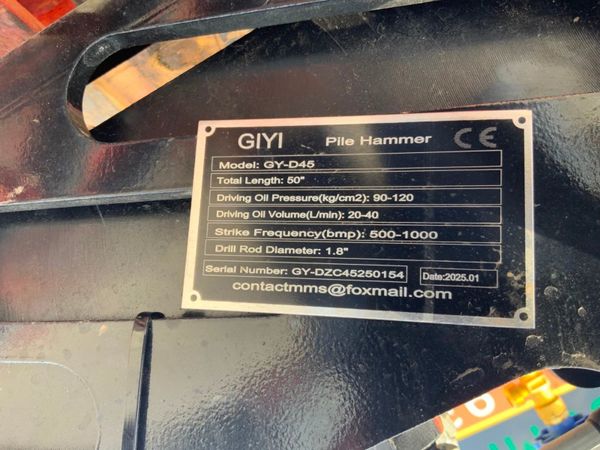 MINI SKID STEER POST DRIVER / BREAKER......319w. 354363101