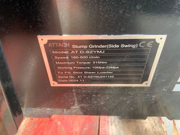 UNUSED SKIDSTEER STUMP GRINDER........322. 354762300