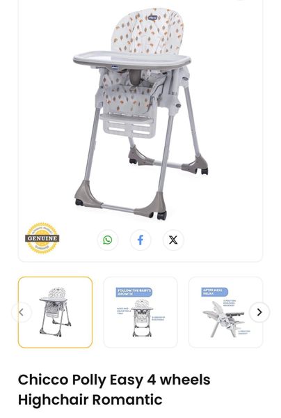 Clearance chicco polly easy wheels highchair romantic 2025