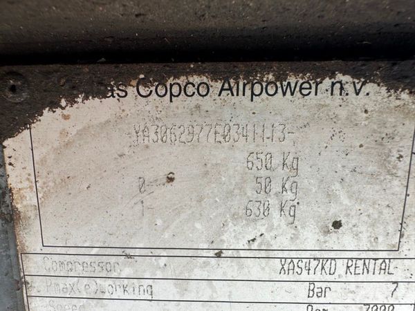 2014 ...ATLAS  XAS47 ..ROAD AIR COMPRESSOR.. 357159248