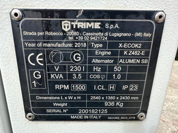 2018 TRIME X ...LIGHTING TOWER ....543T 357898568