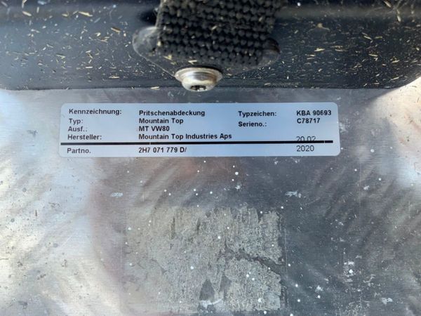 TOYOTA HILUX MOUNTAIN TOP LOAD COVER......441. 357902062