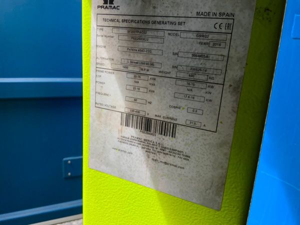 20 kva FG WILSON GENERATOR GENSET......2646. 358123419