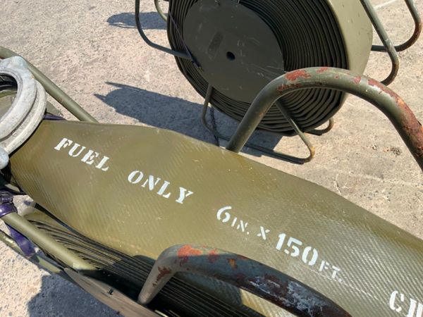 6" x 150ft LAY FLAT HOSE & REEL....EX MOD......38 358138584