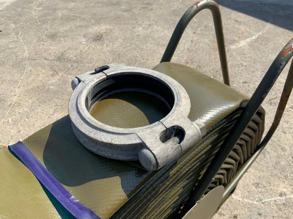 6" x 150ft LAY FLAT HOSE & REEL....EX MOD......38 358138580