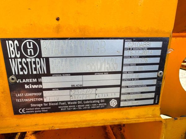 WESTERN 950 LITRES FUEL BOWSER ....907T 359944397