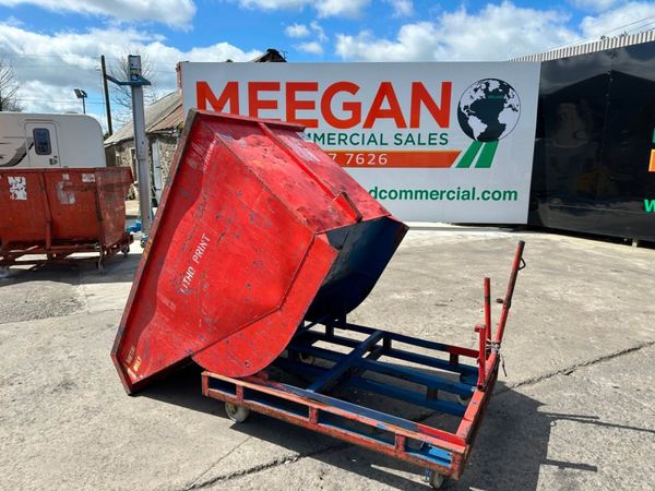 1300lt  TIPPING FORKLIFT / TROLLEY SKIP....17V 351741259