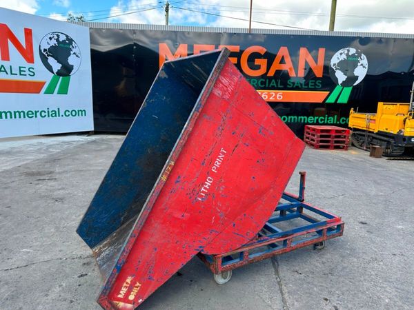 1300lt  TIPPING FORKLIFT / TROLLEY SKIP....17V 351741265