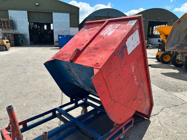 1300lt  TIPPING FORKLIFT / TROLLEY SKIP....17V 351741262