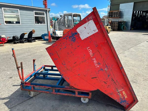 1300lt  TIPPING FORKLIFT / TROLLEY SKIP....17V 351741263