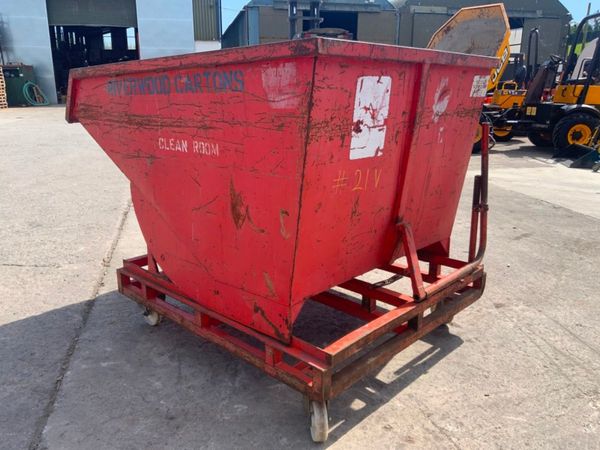 FORKLIFT SELF TIPPING TROLLEY SKIP.......21v. 352167094