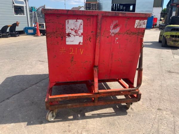 FORKLIFT SELF TIPPING TROLLEY SKIP.......21v. 352167095