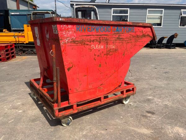 FORKLIFT SELF TIPPING TROLLEY SKIP.......21v. 352167097