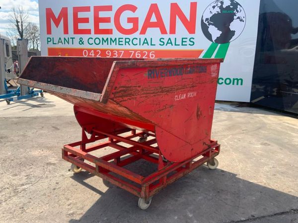 FORKLIFT SELF TIPPING TROLLEY SKIP.......21v. 352167091