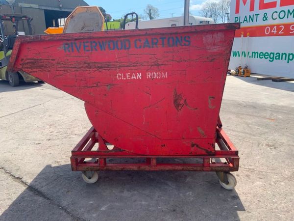 FORKLIFT SELF TIPPING TROLLEY SKIP.......21v. 352167093