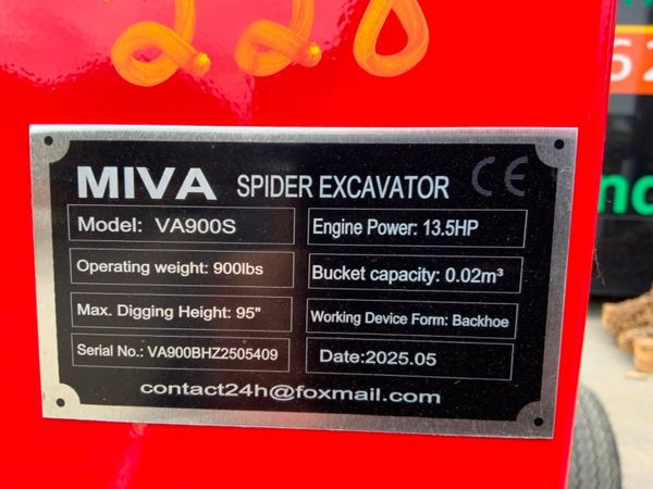 UNUSED MIVA Va900s SPIDER MINI DIGGER........102. 365009227