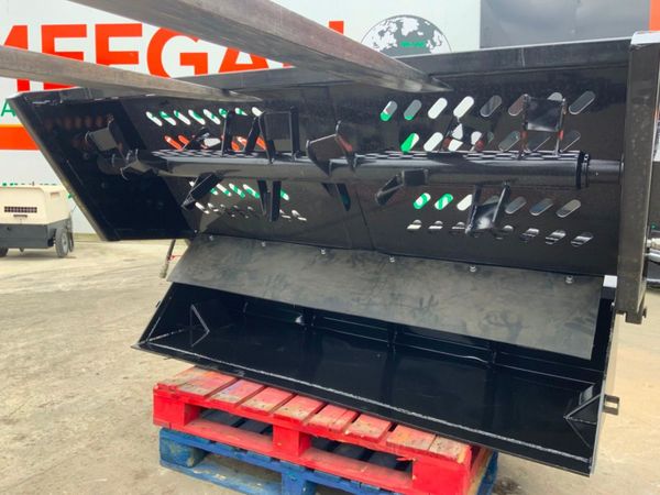 SKID STEER STONE RAKE / COLLECTOR BOX....1240. 365188387